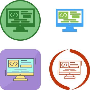 diseño de icono de codificación vector