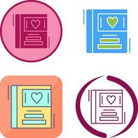 Wedding Album Icon Design vector