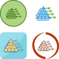 Pyramid Graph Icon Design vector