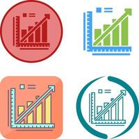 Line Graph Icon Design vector