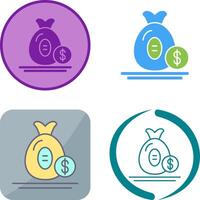 Money Bag Icon Design vector