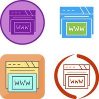 Www Icon Design vector