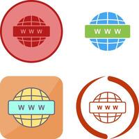 World Wide Web Icon Design vector