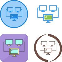 Connected Systems Icon Design vector