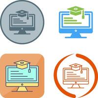 Online Learning Icon Design vector