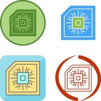 Chip Icon Design vector