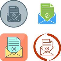 Rejection Of A Letter Icon Design vector