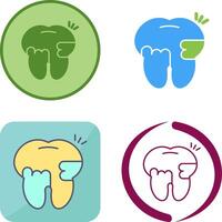 Toothache And Plaque Icon Design vector