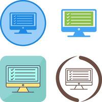 Online Checklist Icon Design vector