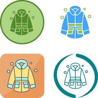 Winter Jacket Icon Design vector