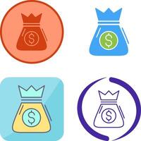 Money Bag Icon Design vector