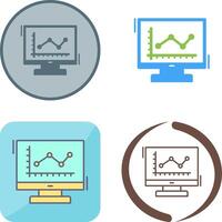 Line Chart Icon Design vector