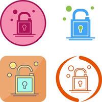 Open Lock Icon Design vector