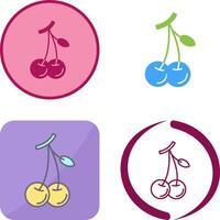 diseño de icono de cerezas vector