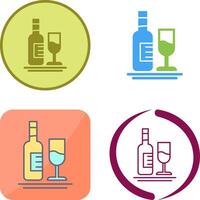 White Wine Icon Design vector