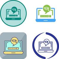 Digital Learning Icon Design vector