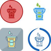 Water Bucket Icon Design vector