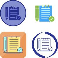 Check Notes Icon Design vector