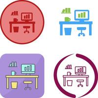 Office Desk Icon Design vector