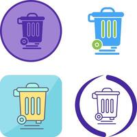 Dustbin Icon Design vector