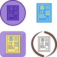 CV Icon Design vector