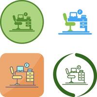 Office Desk Icon Design vector