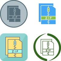 Zip File Icon Design vector