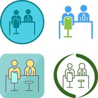 Employee Interview Icon Design vector