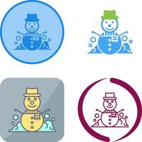 Snowman Icon Design vector