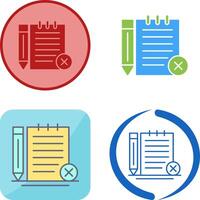 Unchecked Notes Icon Design vector