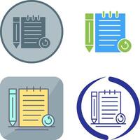 Rechecked Notes Icon Design vector