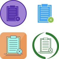 Rejected Icon Design vector
