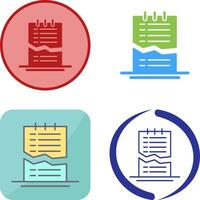 Corrupted List Icon Design vector