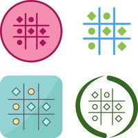 tic tac dedo del pie icono diseño vector