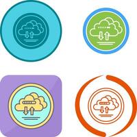 Cloud Data Icon Design vector