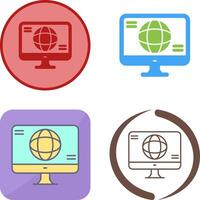 Monitor Icon Design vector