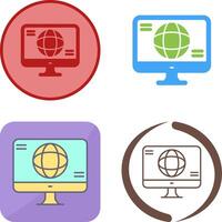 Monitor Icon Design vector