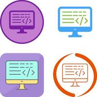 Coding Icon Design vector