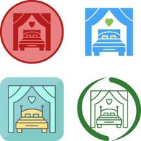 Bed Icon Design vector