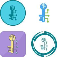 Electronic Key Icon Design vector