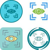 Eye Scan Icon Design vector