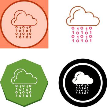 diseño de icono de codificación en la nube vector