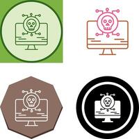 Virus Attack Icon Design vector