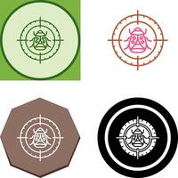 Bug Target Icon Design vector