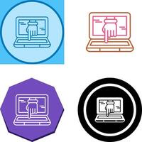 Computer Hacking Icon Design vector
