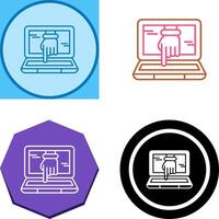 Computer Hacking Icon Design vector