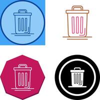 Trash Can Icon Design vector