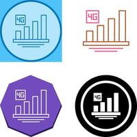 4G Icon Design vector