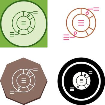 Pie Chart Icon Design vector