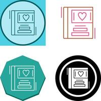 Wedding Album Icon Design vector